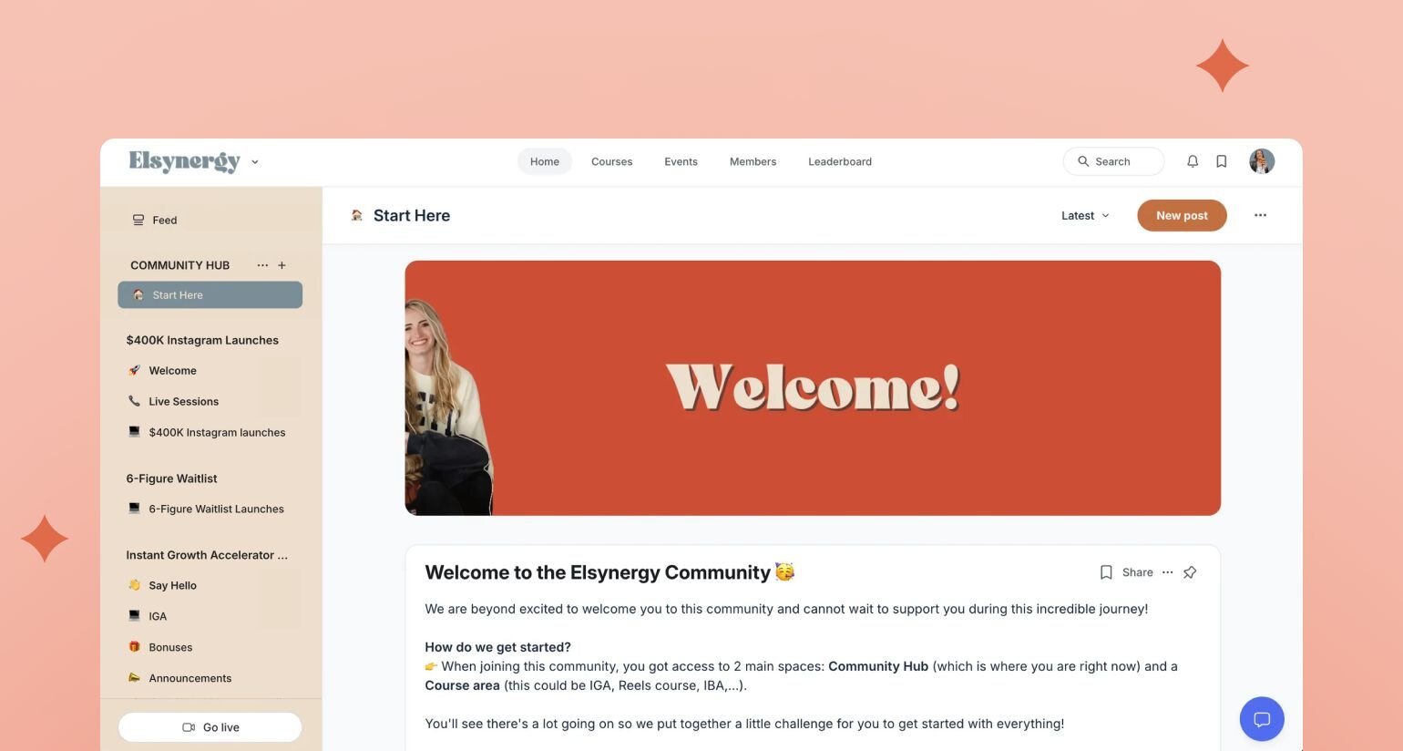 The inside of the elSynergy community is bustling with ideas, offers, and learning. 