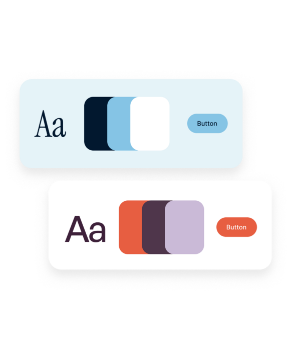 Change fonts, colors, and styles with editable theme settings for a consistent look and feel
