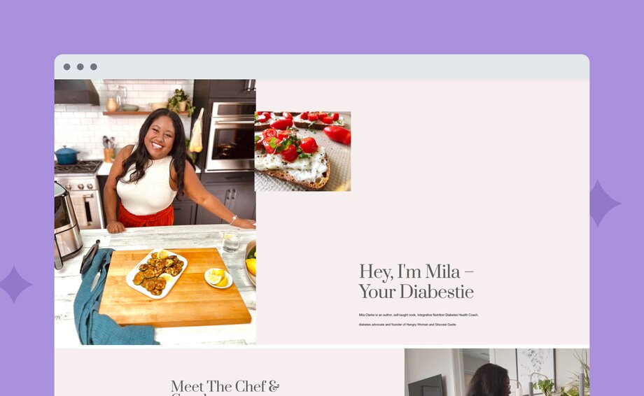 Hangry Woman website by Mila Clarke, founder of Glucose Guide Diabetes Support community