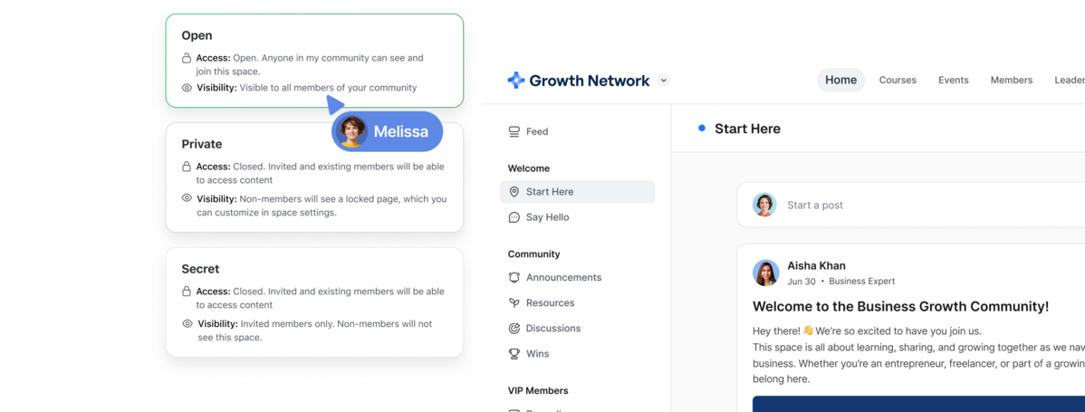 Orientez les membres de votre communauté vers des conversations pertinentes