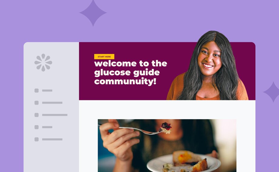 A preview of the Glucose Guide Diabetes Support community, hosted on Circle