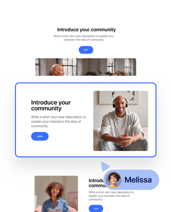 Start with a customizable template, and pick from 100+ pre-built blocks