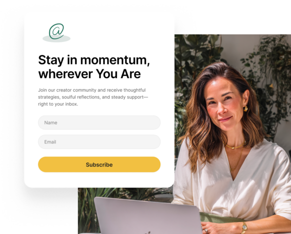 Capture leads with native forms and sign-up flows