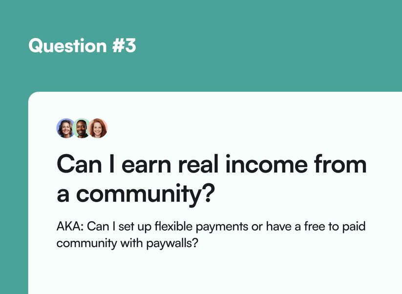 community platform question: how can I monetize it?