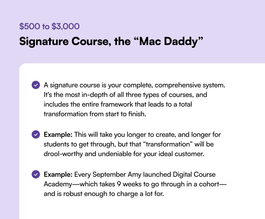 Signature Course, the “Mac Daddy”