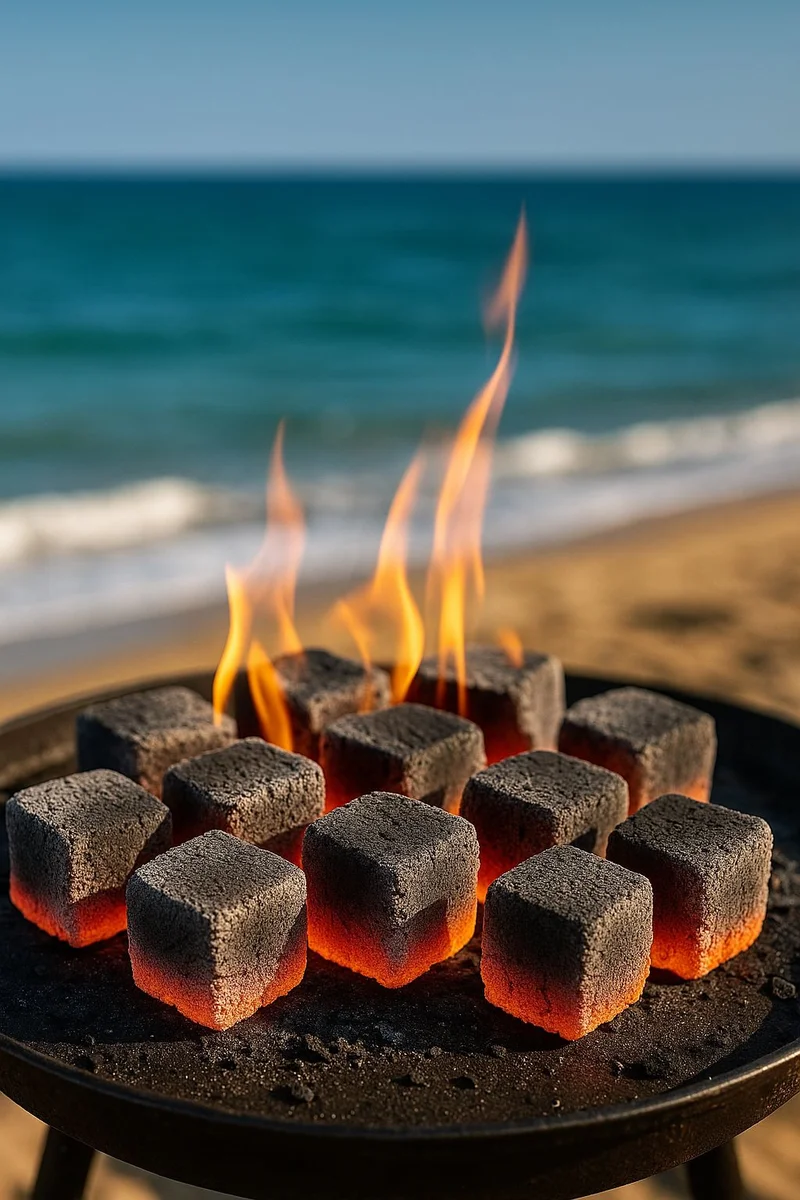 Go Chicha coconut charcoal production facility - manufacturing premium charcoal cubes for shisha and BBQ
