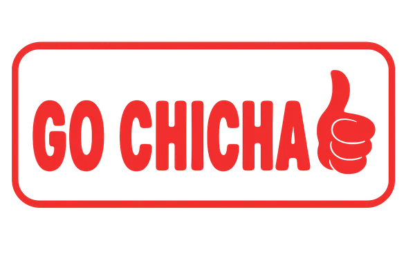 Go Chicha premium coconut charcoal logo with glowing ember effect