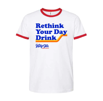 Hoop Tea Rethink Your Day Ringer T-shirt