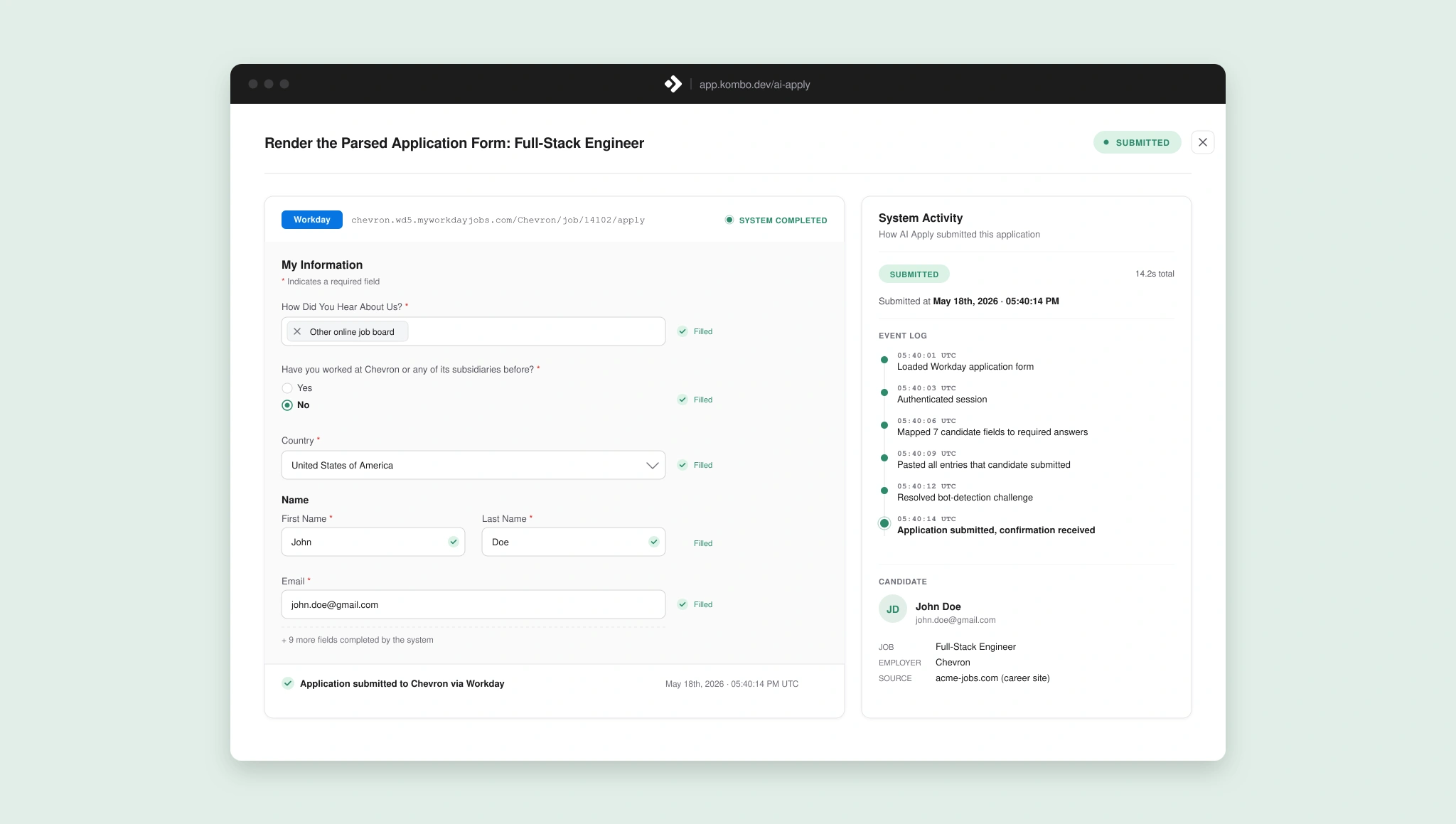 Step 3: Submit applications via API