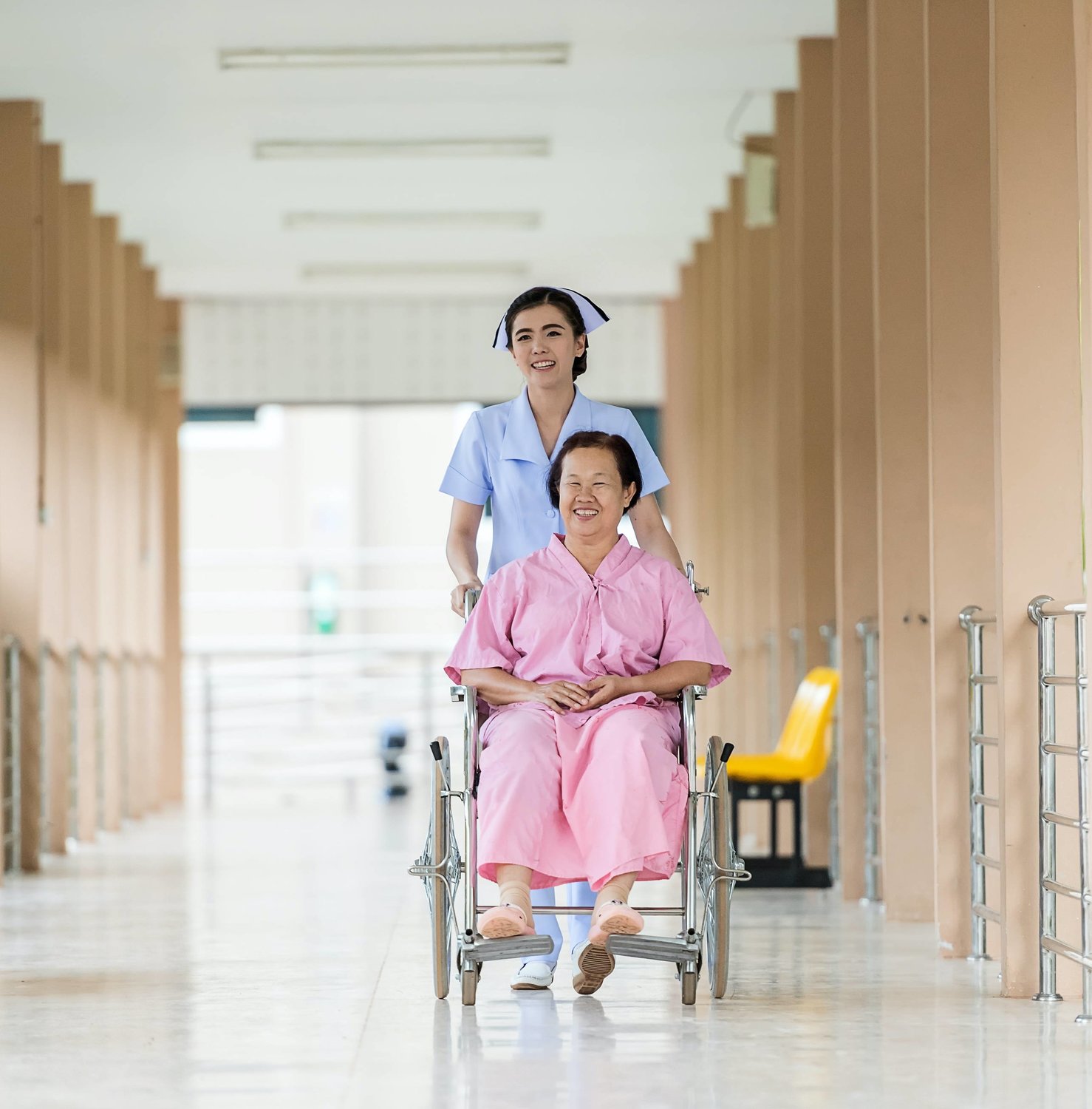 Nurse Pushing a Patient