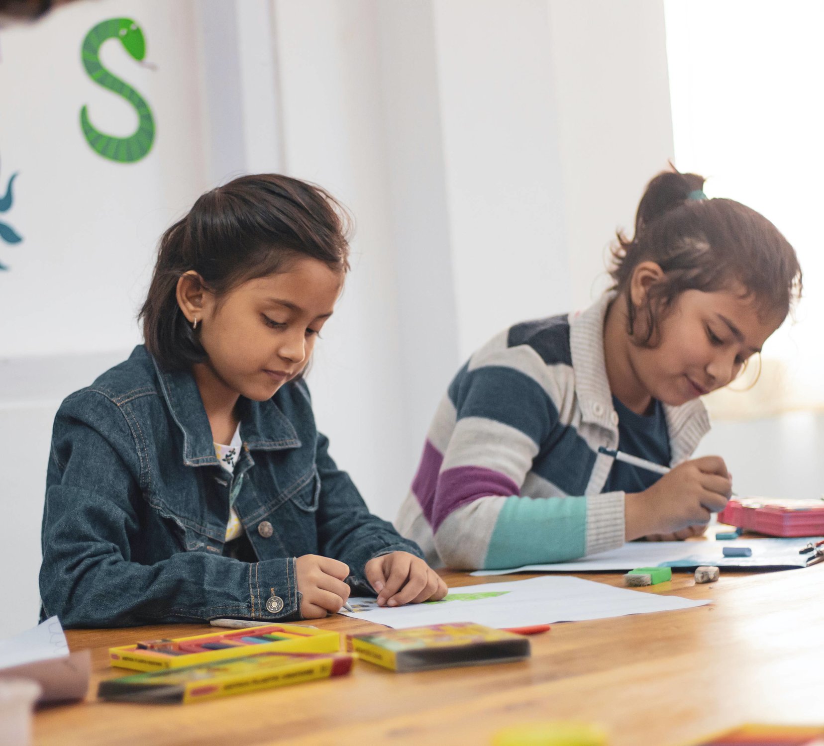 Student working one project