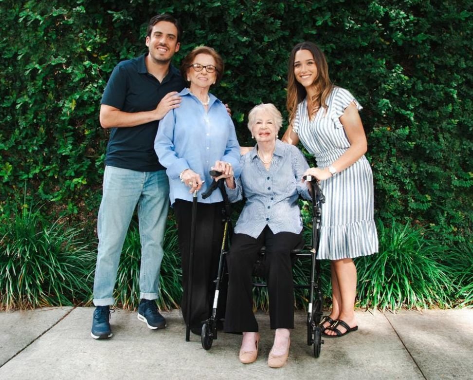 Founders Jonathan Magolnick and Bianca Padilla with Padilla's Grandmother