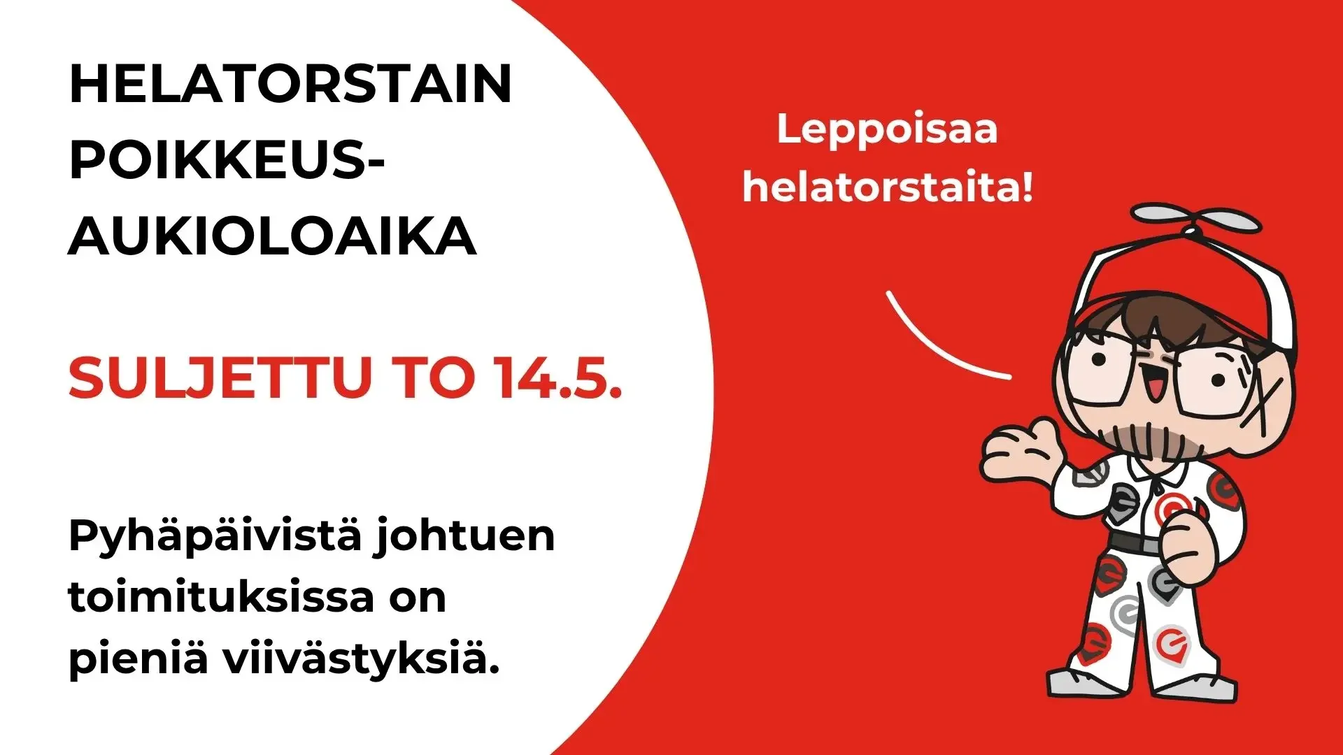 Helatorstain aukioloajat