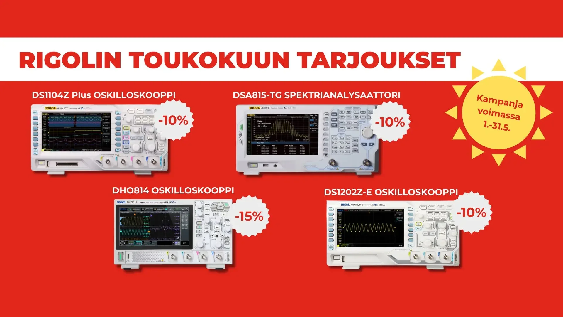 Rigolin toukokuun tarjoukset – mittalaitteet edullisemmin Partcolta