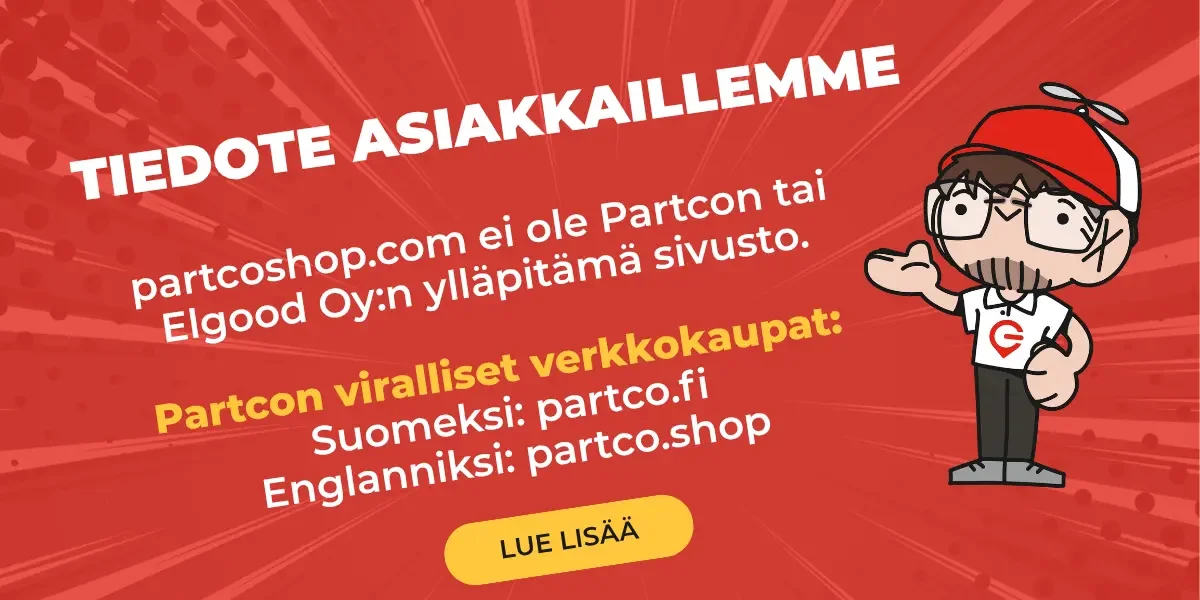 Tiedote asiakkaillemme: partcoshop.com ei ole Partcon verkkokauppa