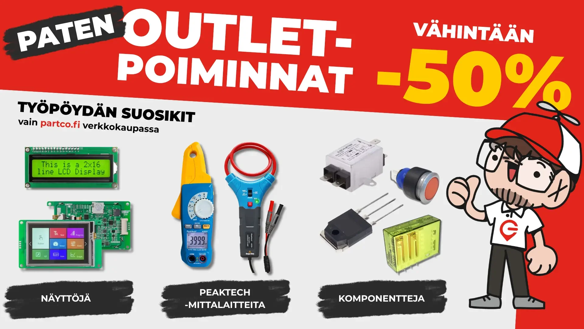 Paten viimeisimmät outlet-poiminnat vähintään -50 %