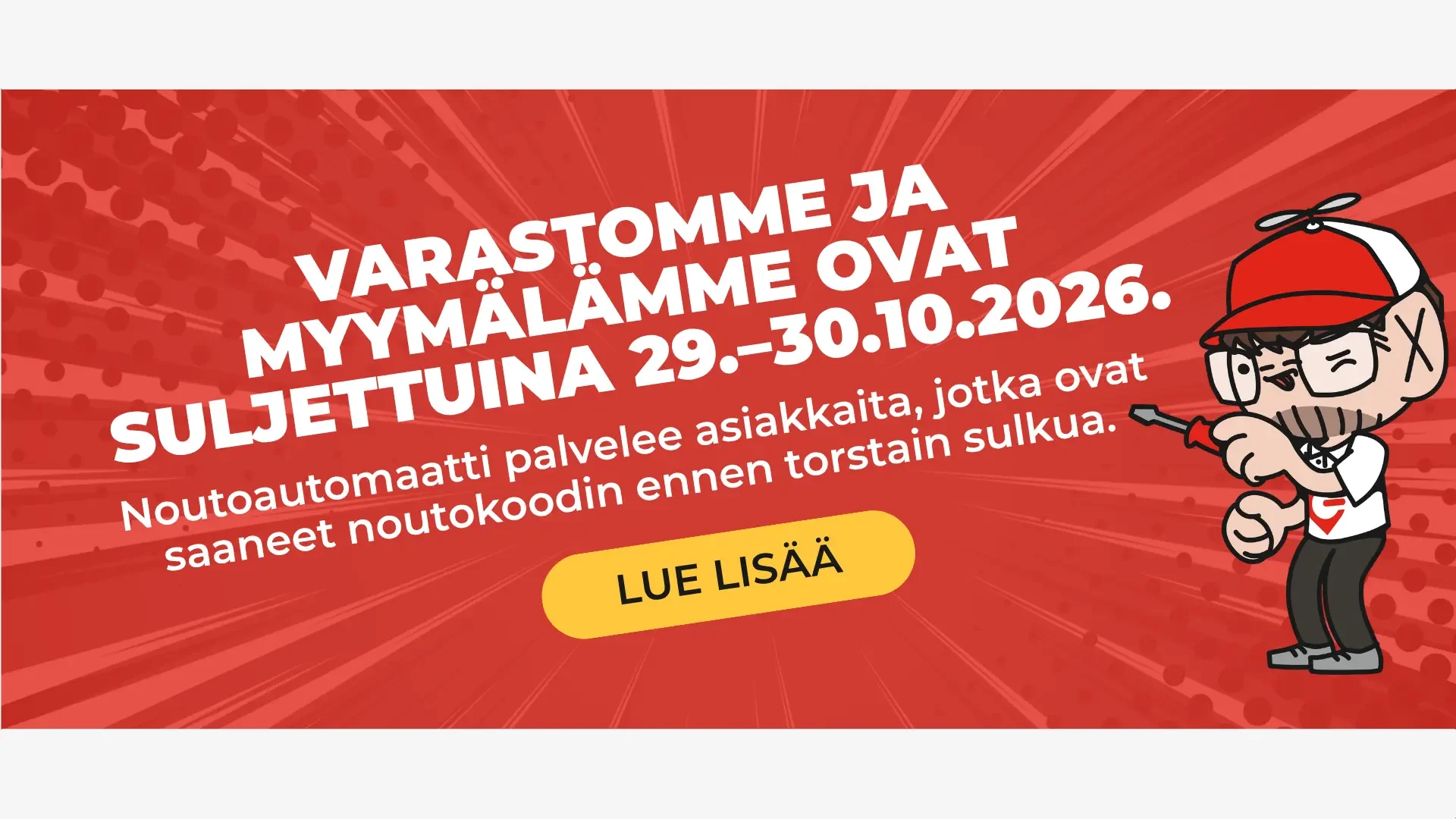 Partcon järjestelmäuudistus 29.10.–6.11.2026