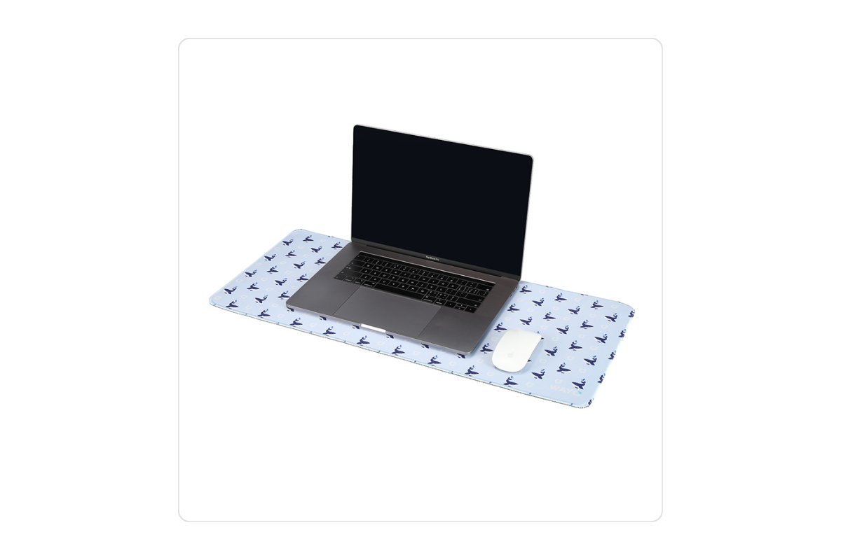 Customizable fabric desk mat from Wayo