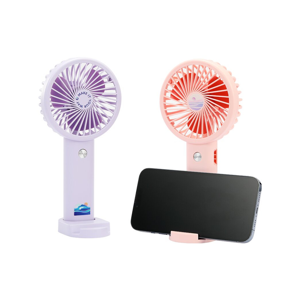 Custom Handheld Mini Fan/Phone Holder from Wayo