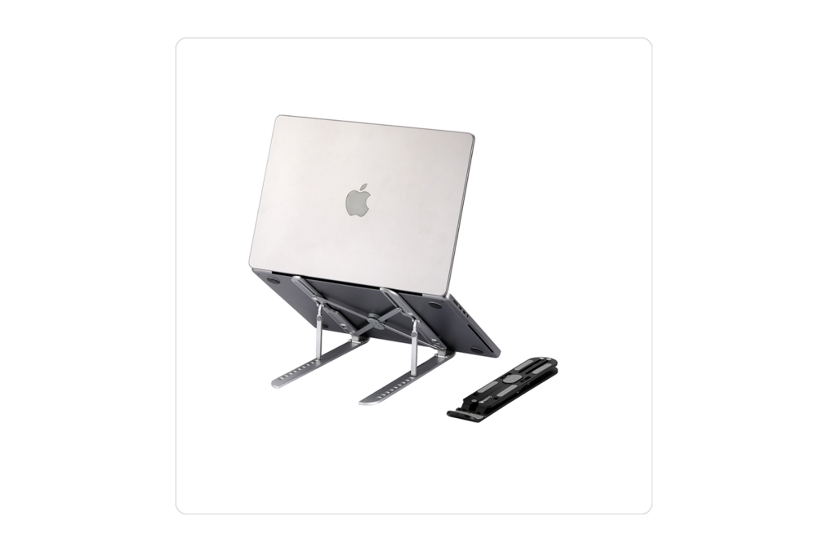 Customizable ultra-portable folding laptop stand from Wayo