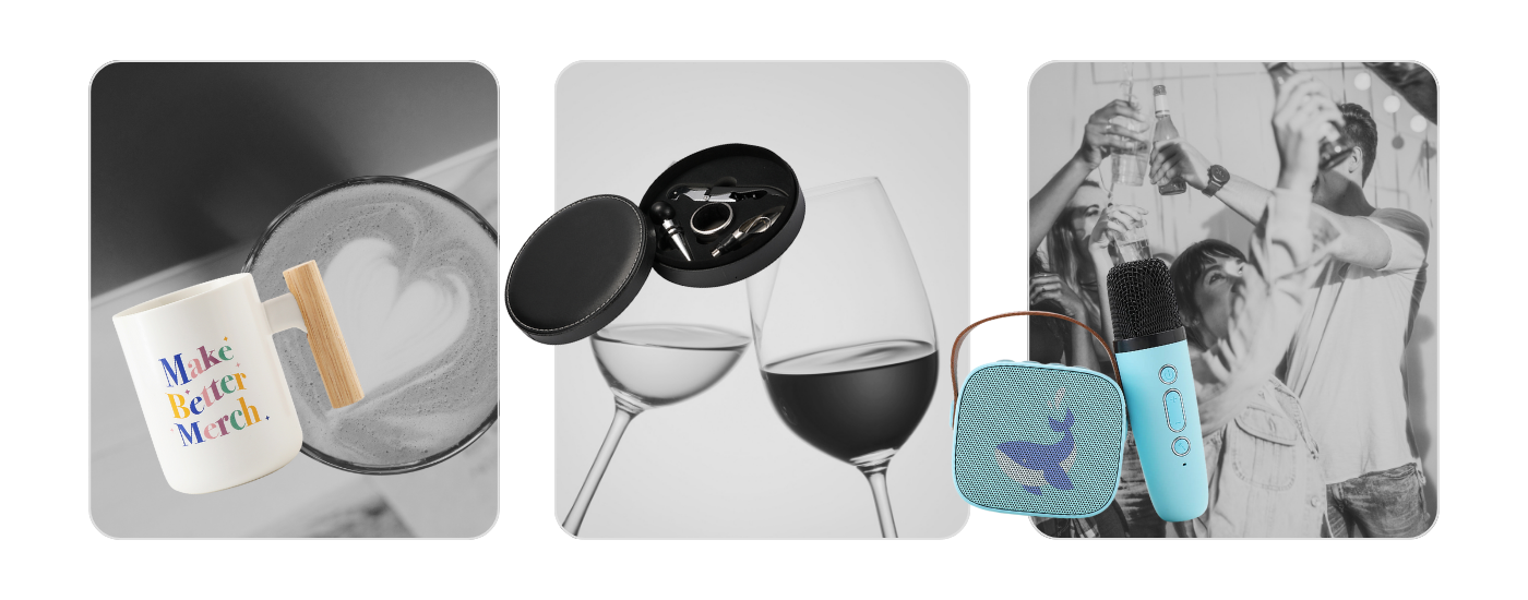 Hybrid corporate gifting ideas — coffee kits, travel accessories, and candles paired with experiences in 2025.