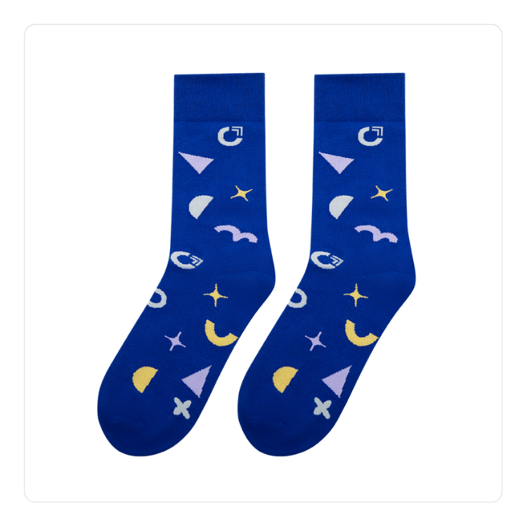 Custom Jacquard Knit Crew Socks from Wayo