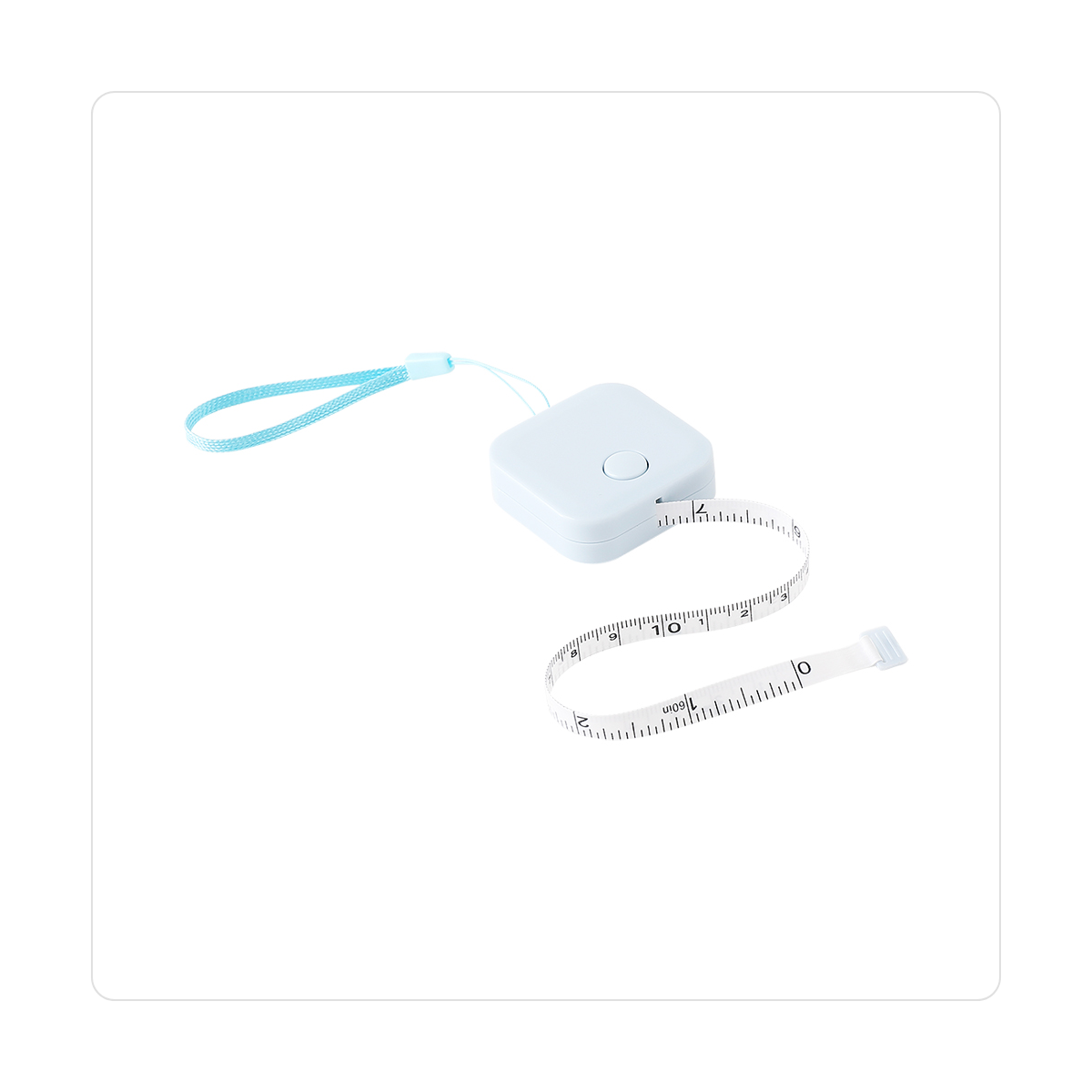 Mini Pastel Square Tape Measure Keychain from Wayo