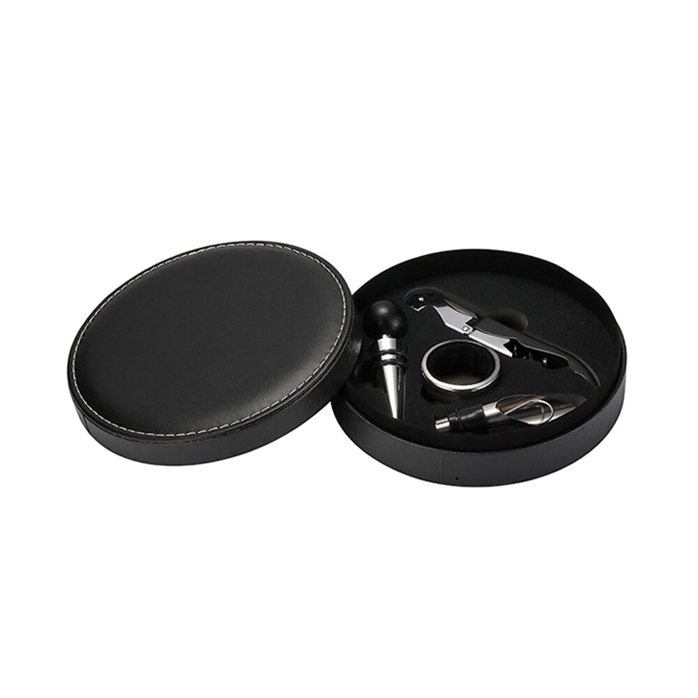 4-Piece Vegan Leather Wine Opener Gift Set from Wayo