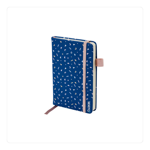 A7 Hardcover Pocket Journal Notebook with Elastic Closure from Wayo