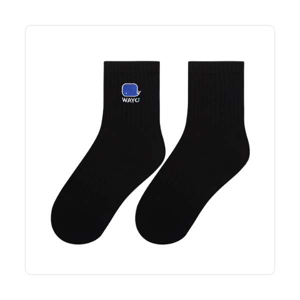  Customizable cotton blend crew socks from Wayo