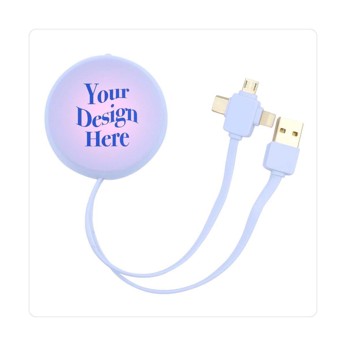 3-Port USB Retractable Charging Cord from Wayo
