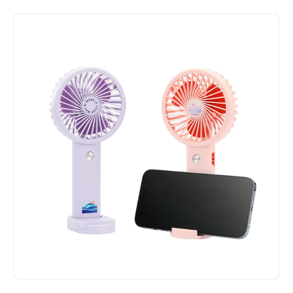 Custom Handheld Mini Fan/Phone Holder from Wayo