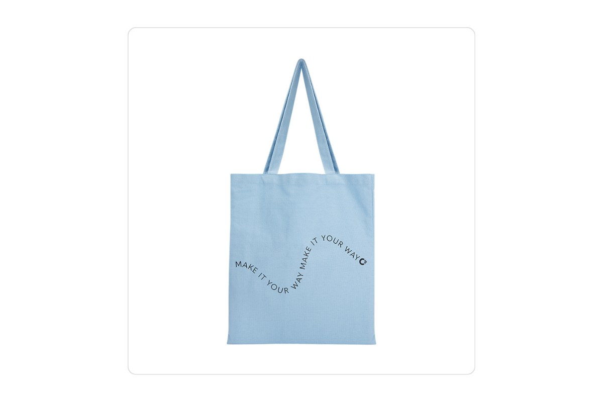 Customizable 10 oz. midweight cotton blend promotional tote bag from Wayo