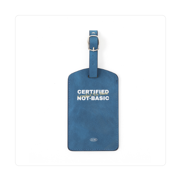 Customizable vegan leather luggage tag from Wayo