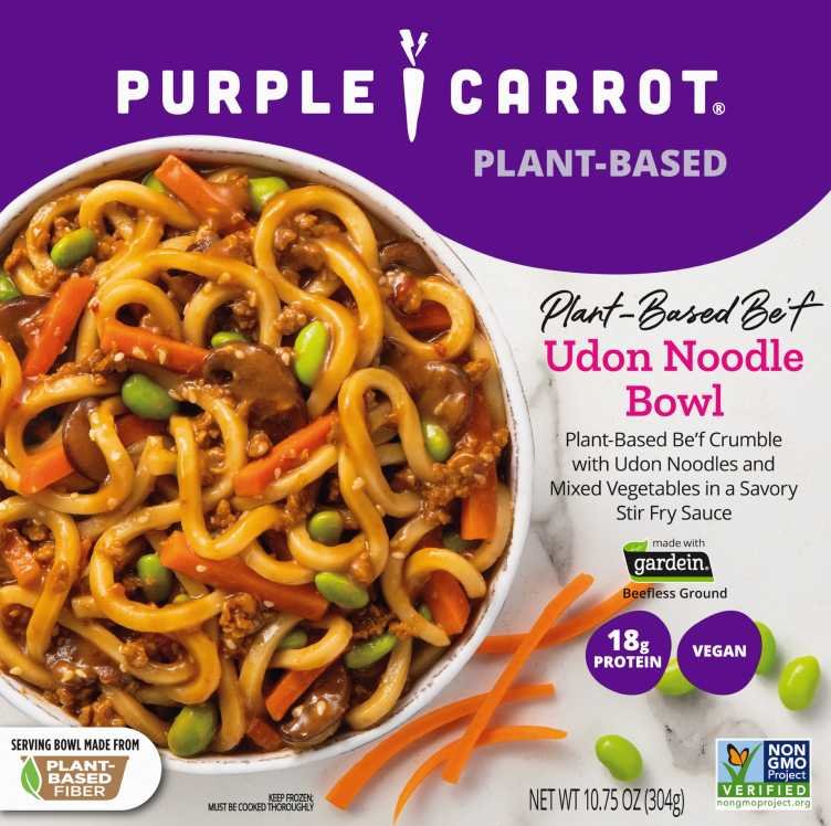 Plant-Based Beef Udon Noodle Bowl