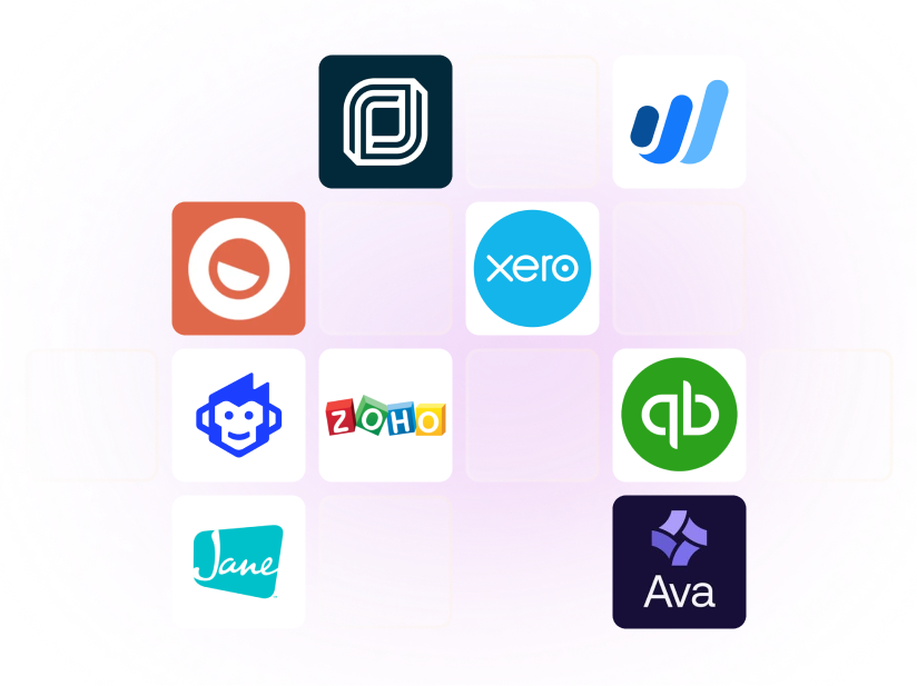 Two people with giant links illustration