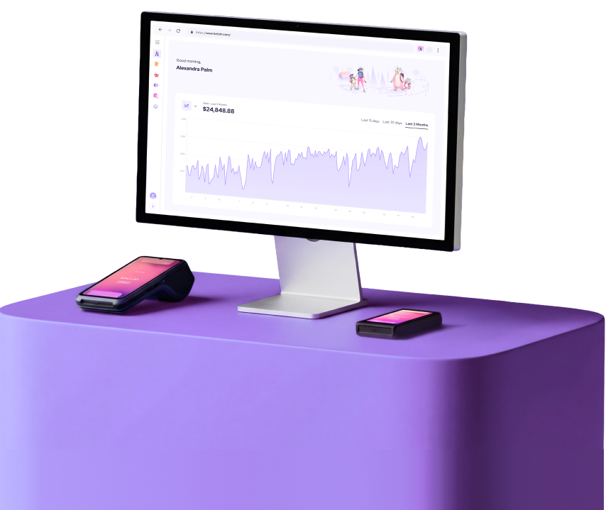 Sign up device illustration