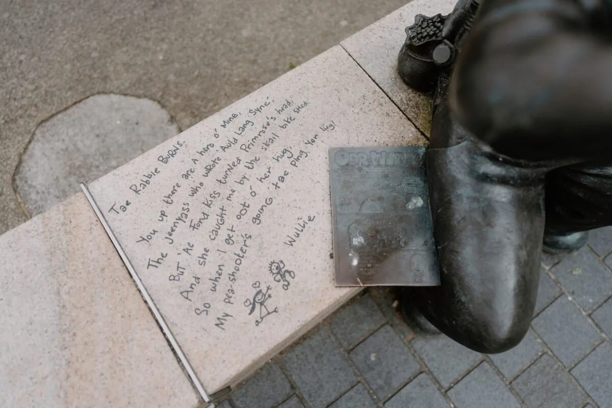 Desperate Dan / Minnie the Minx statues