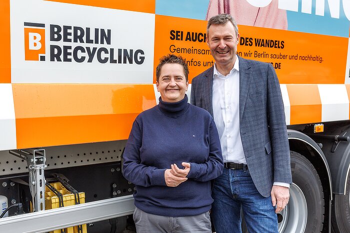 Bianka Rieder und Markus Bokelmann als Geschäftsführung von Berlin Recycling im Oktober 2025