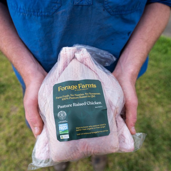 A Whole Forage Farms Pasture Raised Chicken