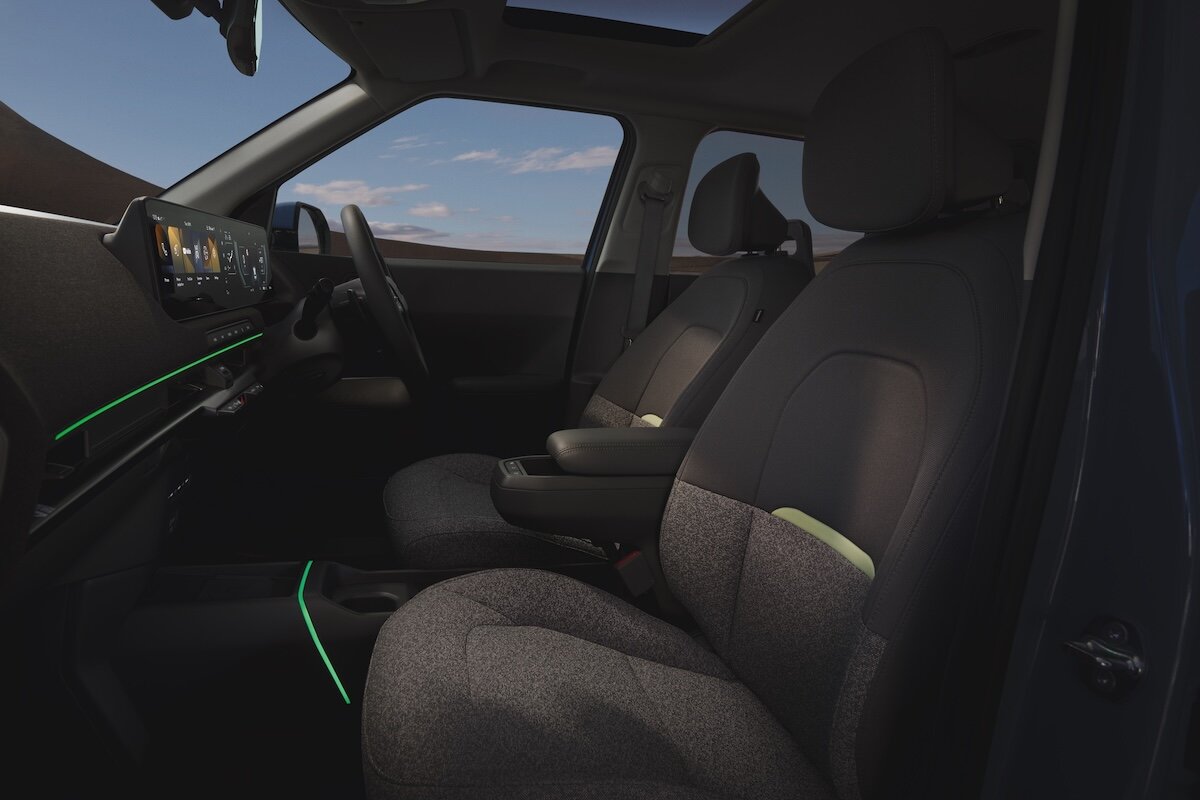2026 Kia EV2 interior showing front seats