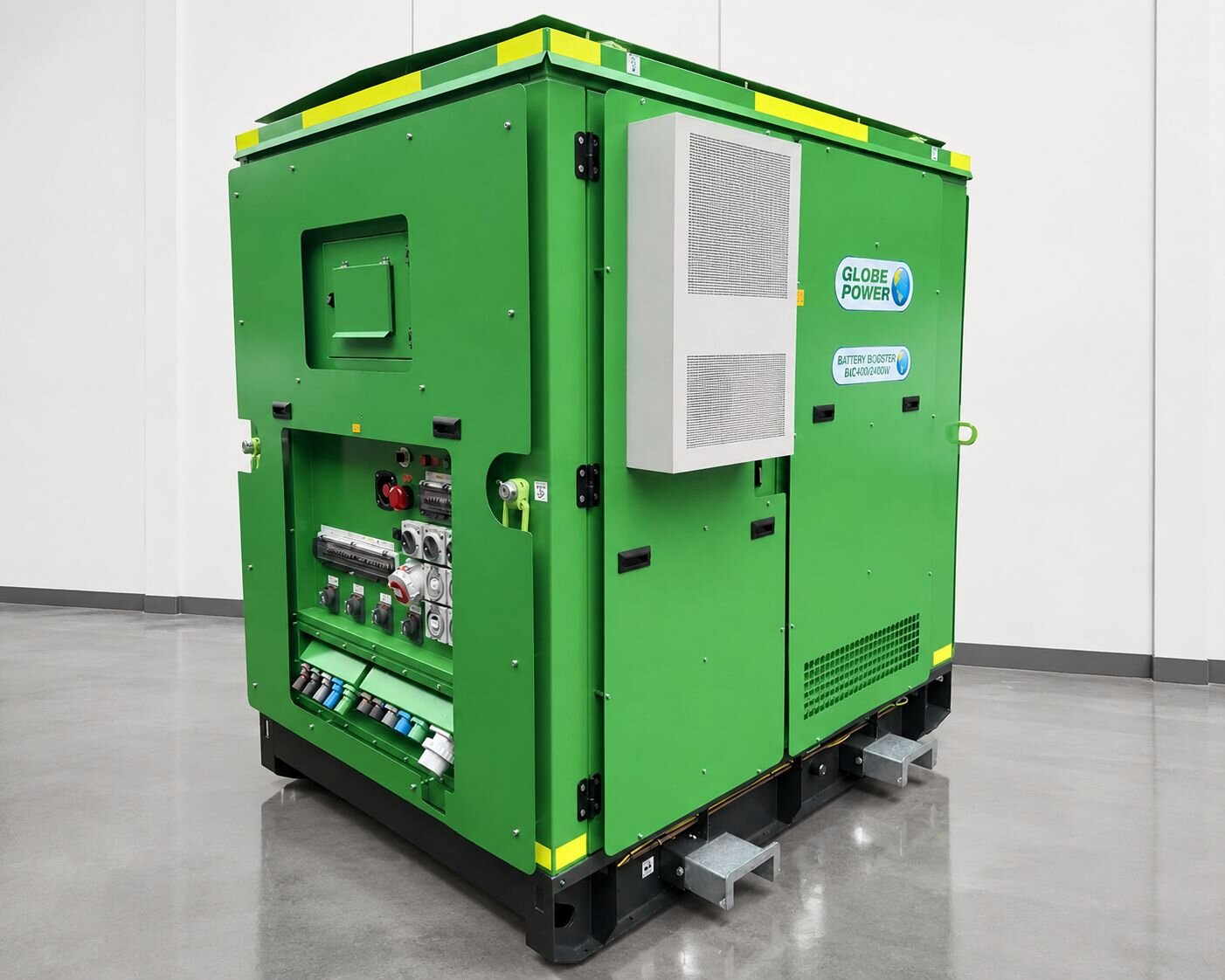Globe Power BIC-100/260kW battery booster energy storage system.