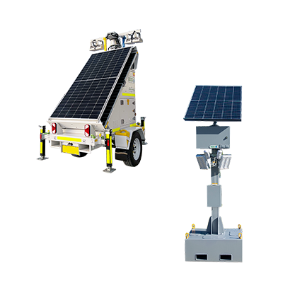 Range of solar lighting towers for reliable, low-emission worksite lighting, available from Access Hire Australia.