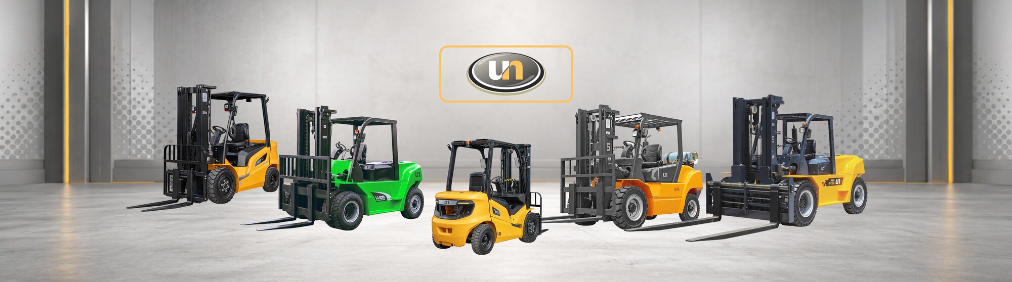 UN range of electric, diesel and LPG forklifts.