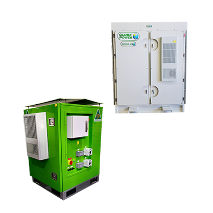 Range of mobile AC battery systems for portable, low-emission power and cooling applications, available from Access Hire Australia.