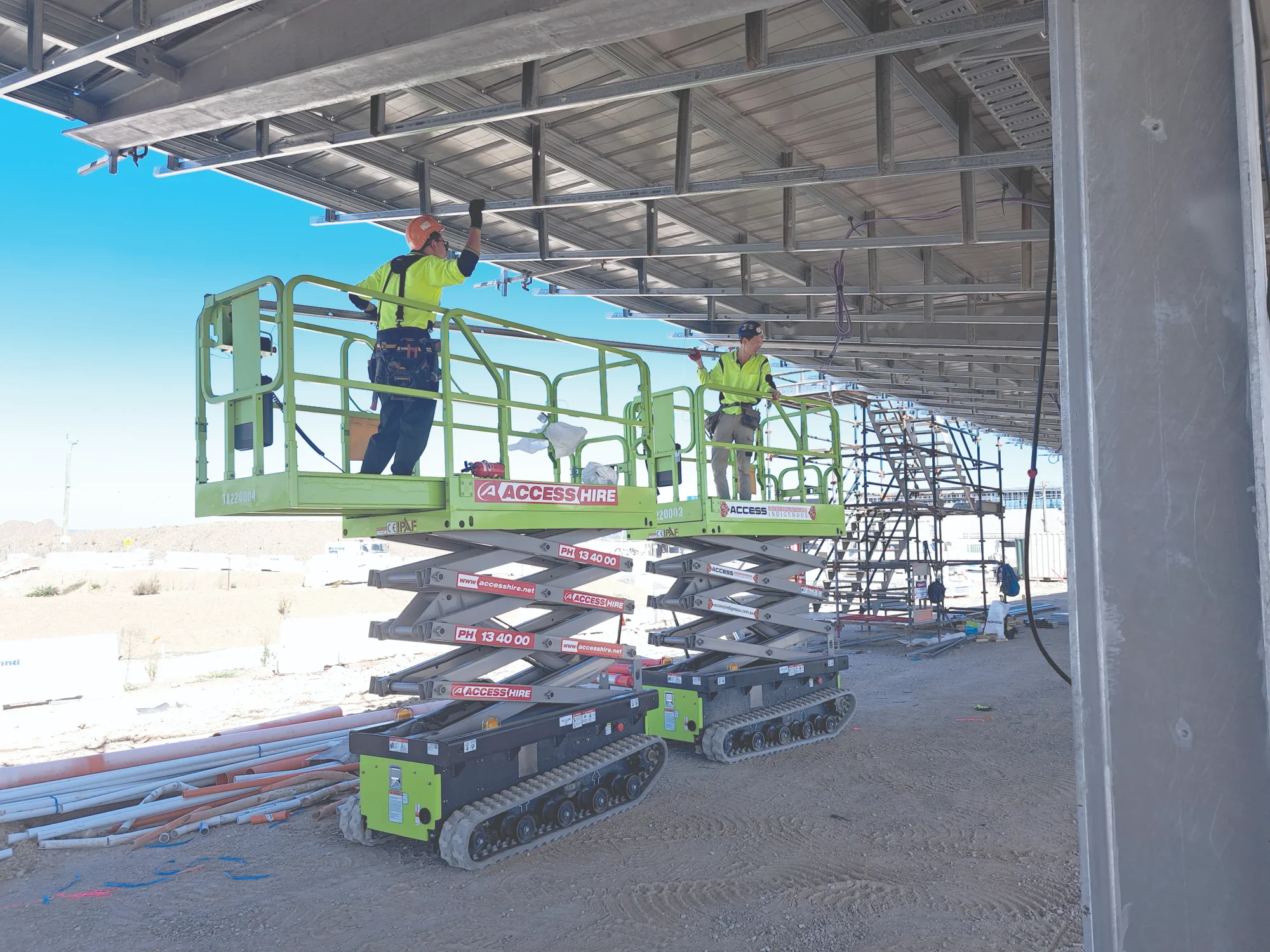 Zoomlion rough terrain scissor lifts supporting construction works at Western Sydney Airport