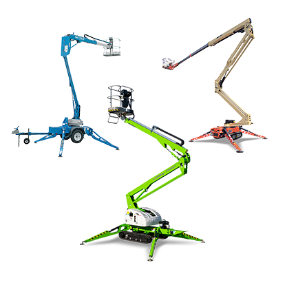 Range of specialty boom lifts for specialised elevated access applications, available from Access Hire Australia.