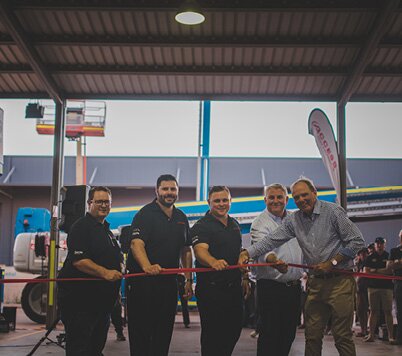 Team members and guests at the official opening of the Access Hire Kalgoorlie branch