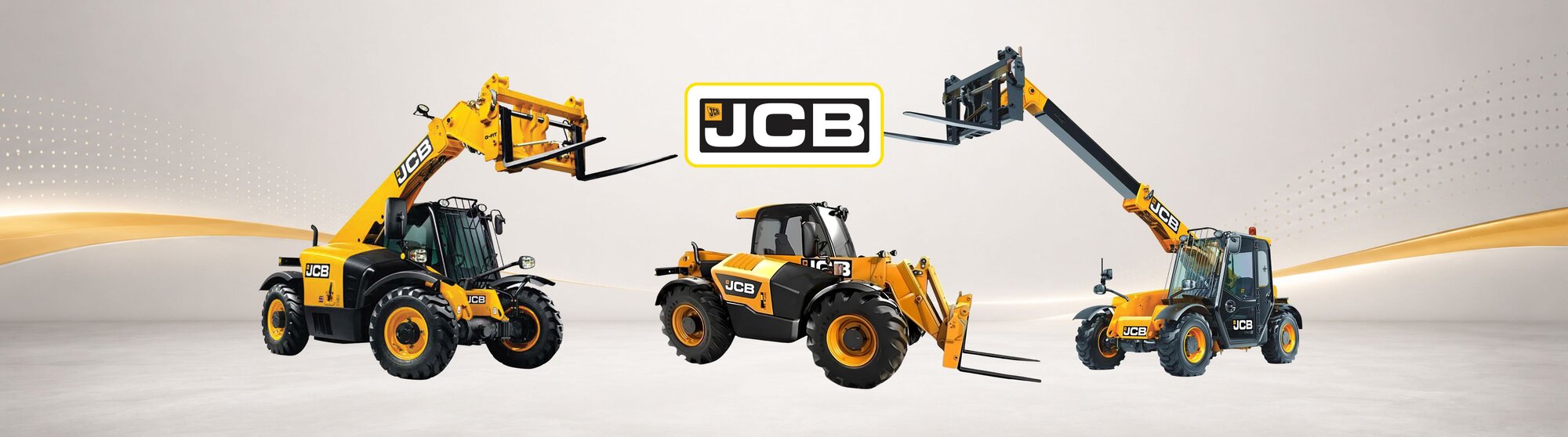 JCB range of telehandlers and rotating telehandlers.