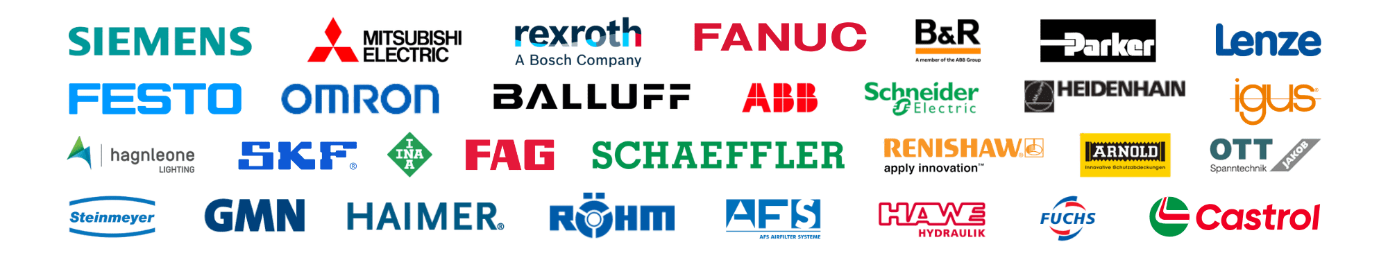 Picture shows some of SPAREPARTSNOW most famous brands